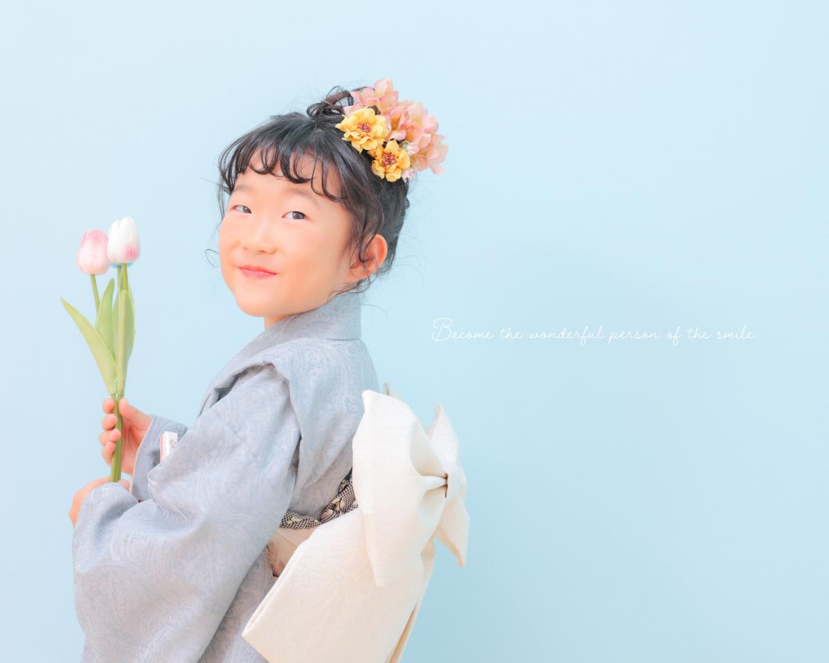 七五三　記念写真　7才女の子　キッズフォトハウス　HAPISTA