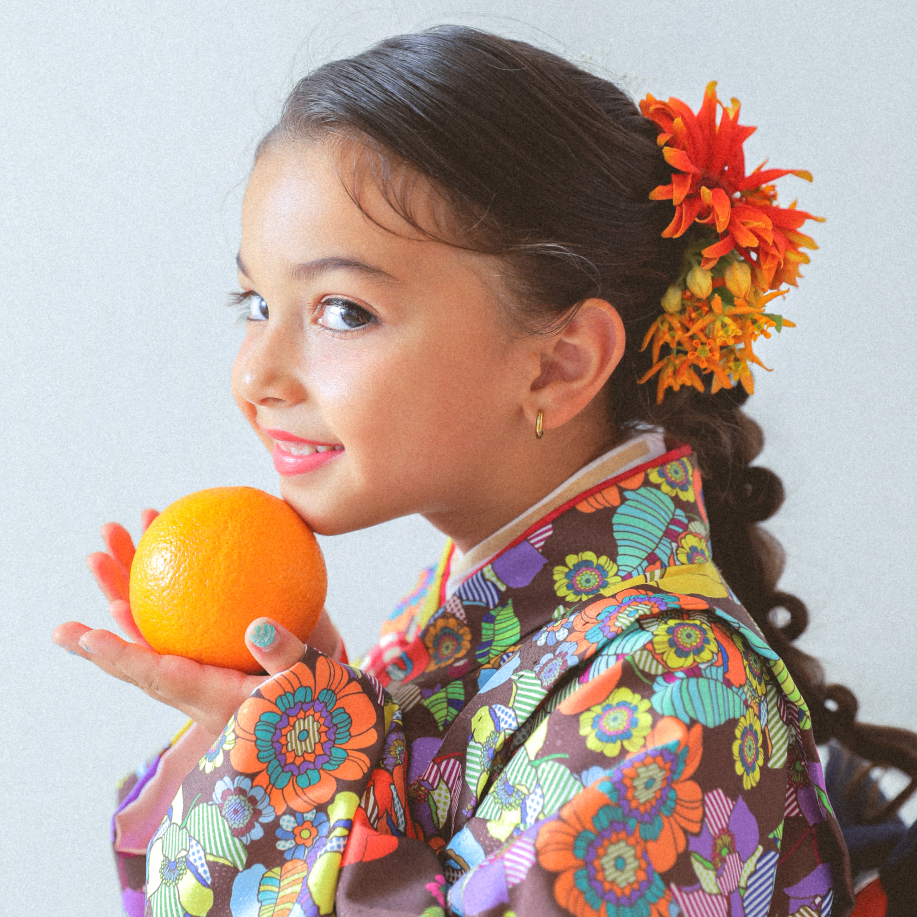 七五三前撮り　３兄弟　世田谷区　オリジナル着物　キッズヘアメイク