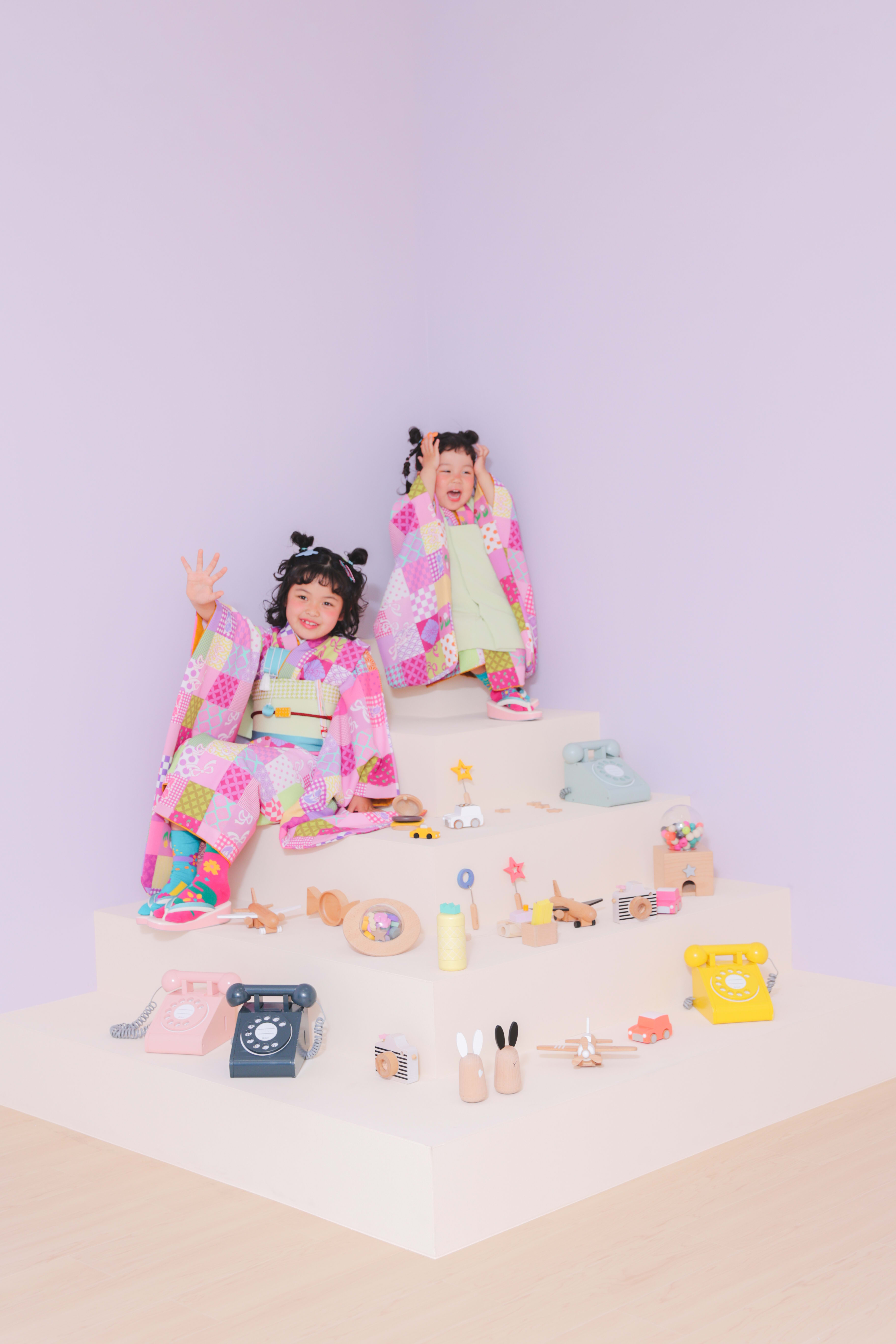 七五三　姉妹フォト　記念写真　キッズフォトハウス　HAPISTA