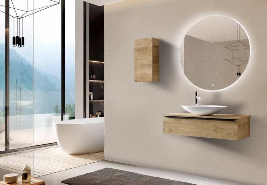 Mueble de baño con encimera de madera Landes Coycama principal 0