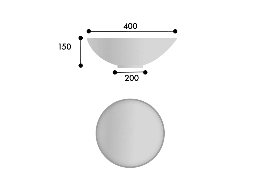 Lavabo sobre encimera Navia ArtandBath croquis 1