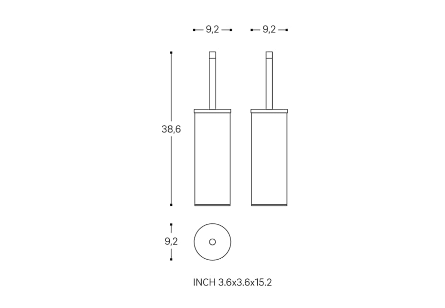 Porte-brosse de toilette Logic Cosmic croquis 11