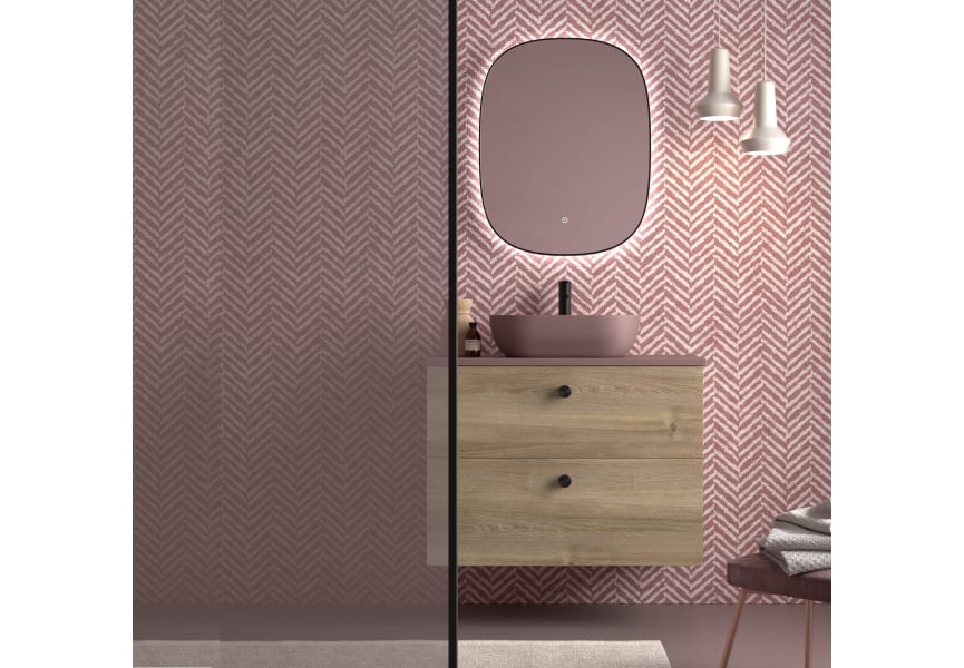 Conjunto mueble de baño con lavabo sobre encimera de microtec Avila Dos Carmen principal 0
