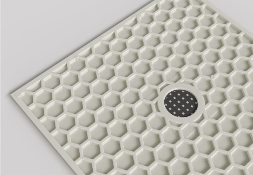 Receveur de douche en résine Galileo de Bruntec détail 5