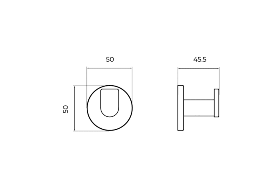 Percha de baño (2 unidades)  Practic Medimex croquis 7
