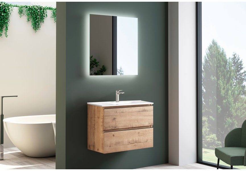 Ensemble de meubles de salle de bains 39 cm de profondeur réduite Roma Bruntec principal 6