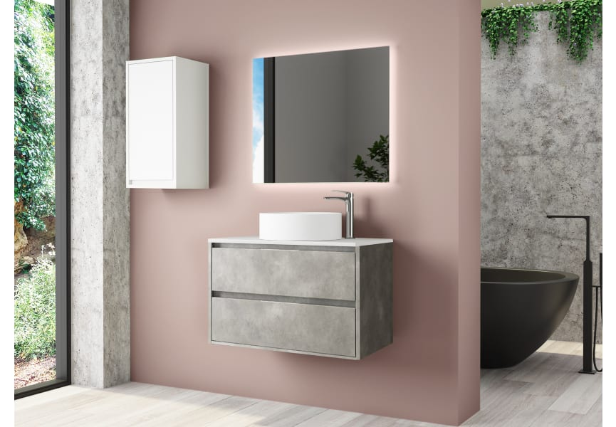 Meuble de salle de bains avec plan de toilette Solid Surface Boston Bruntec principal 3