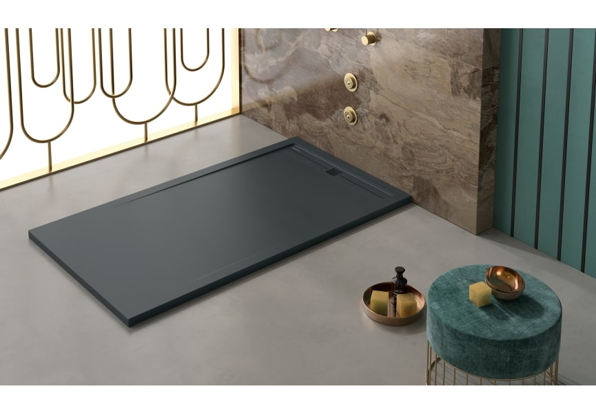 Plato de ducha de resina Design Stile Bruntec ambiente 3