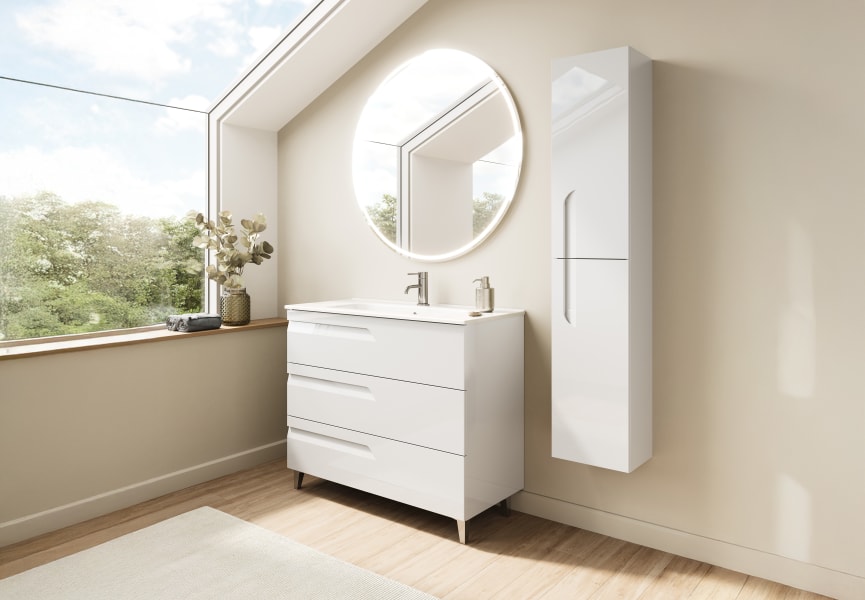 Ensemble de meubles de salle de bains profondeur réduite 39 cm Vitale Royo principal 3