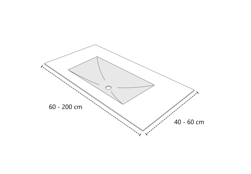 Lavabo encastrado Italia Bruntec croquis 4
