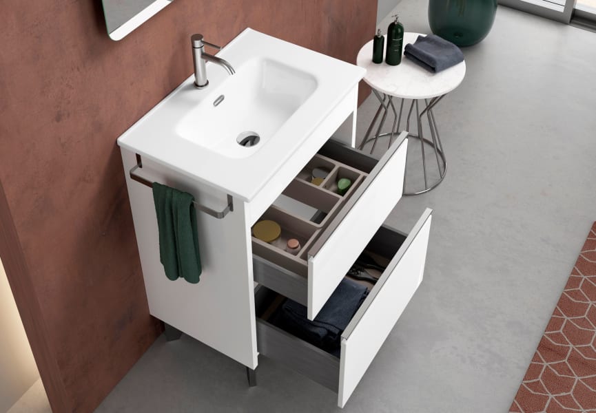 Ensemble meuble de salle de bains à faible profondeur 41 cm Berna Coycama détail 2