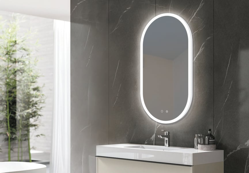 Miroir de salle de bains avec éclairage LED Canadá Ledimex détail 3