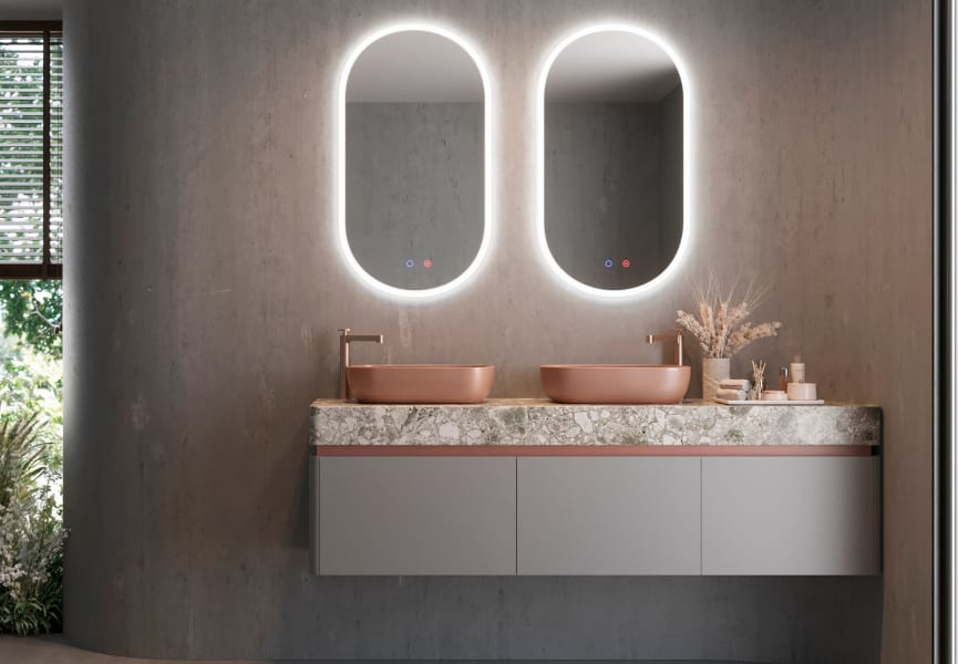 Miroir de salle de bains avec éclairage LED Canadá Ledimex principal 1