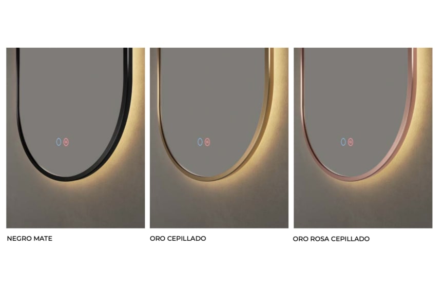 Miroir de salle de bains avec éclairage LED Tokyo Ledimex détail 6