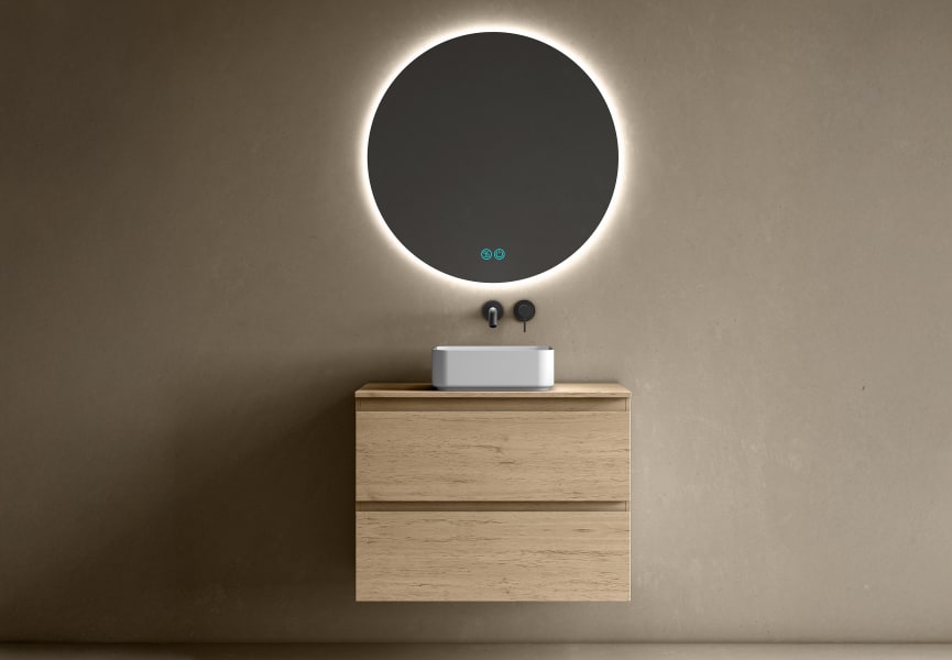 Mueble de baño con encimera de madera Roma Bruntec principal 8