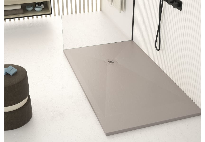 Plato de ducha de resina Design Basic Bruntec ambiente 6