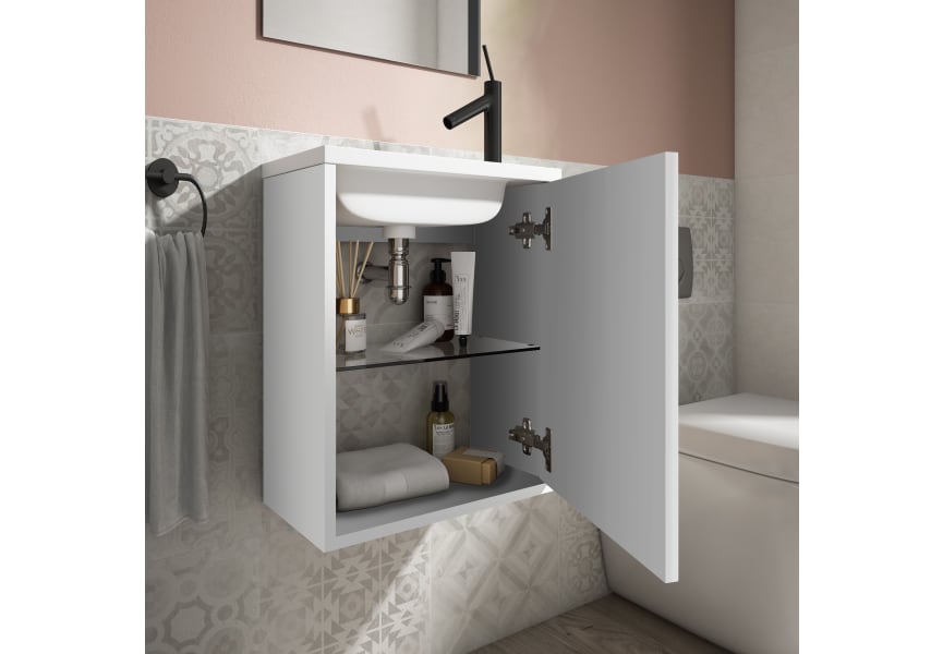 Ensemble de meubles de salle de bains à faible profondeur 22 cm Loft Visobath détail 3