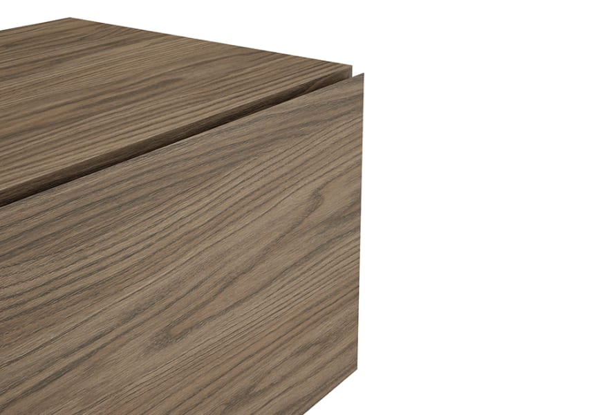 Mueble de baño con encimera HPL resina 10 cm acabado marmoleado Cala con cajonera Nomad Visobath detalle 16
