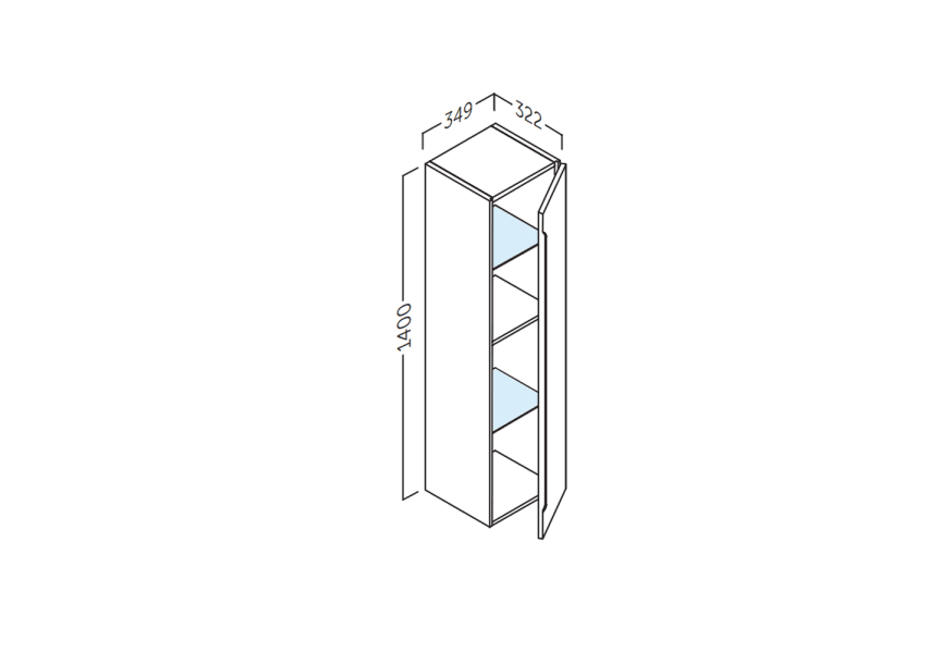 Columna de baño Cenit Coycama croquis 4