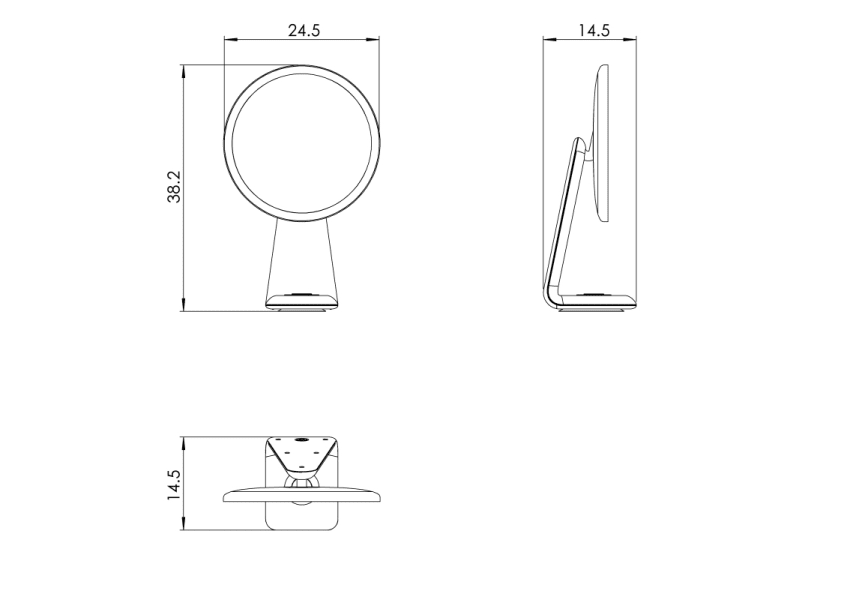 Cosmic Essentials miroir rond à led Essentials croquis 7