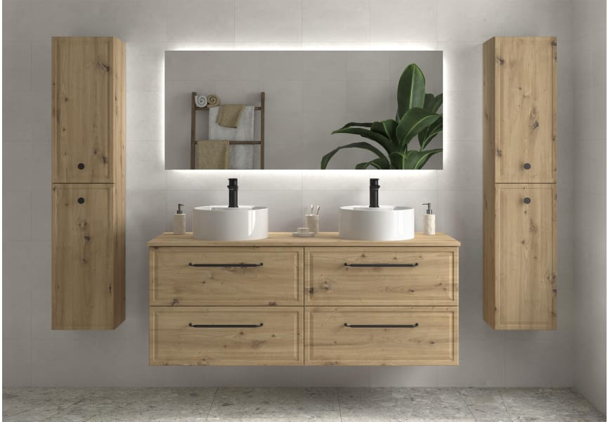 Conjunto mueble de baño Runa Salgar con lavabo sobre encimera principal 0