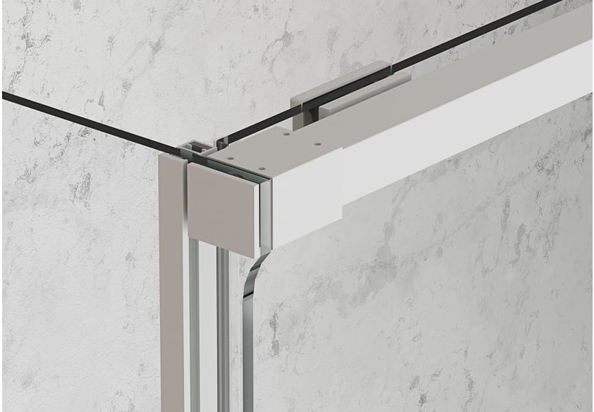 Mampara de ducha angular corredera a medida Aria Bruntec detalle 11