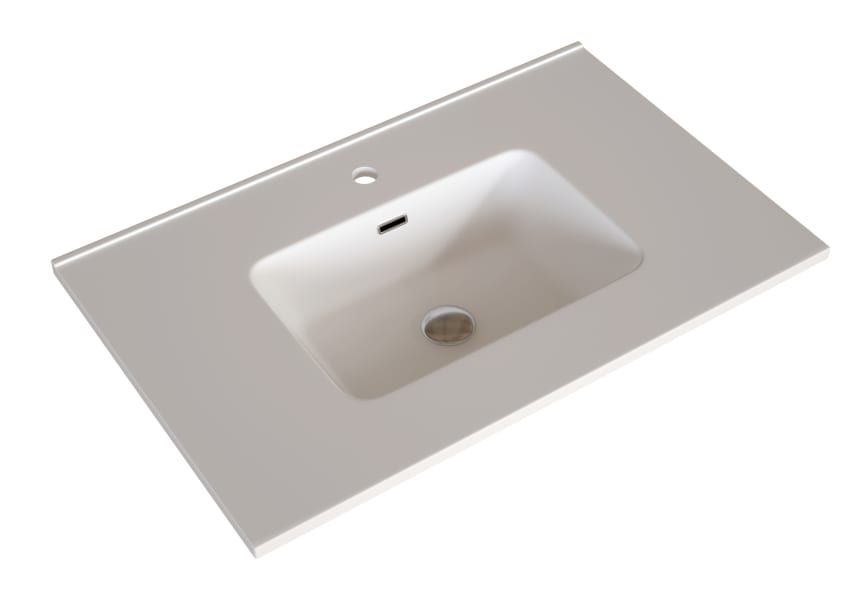 Ensemble de meuble de salle de bains en bois massif Alpes 17 Bruntec détail 7