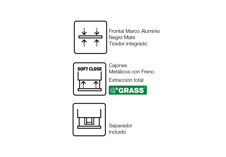 Conjunto mueble de baño frente cristal a rayas Koba Sanchis opción 5