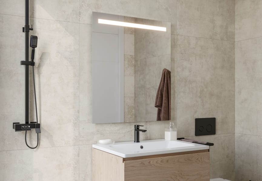 Espejo de baño con luz LED Tarim Bruntec principal 2