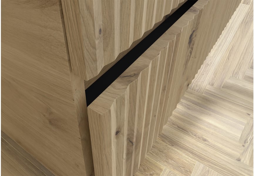 Conjunto mueble de baño Kira Salgar con lavabo sobre encimera detalle 11