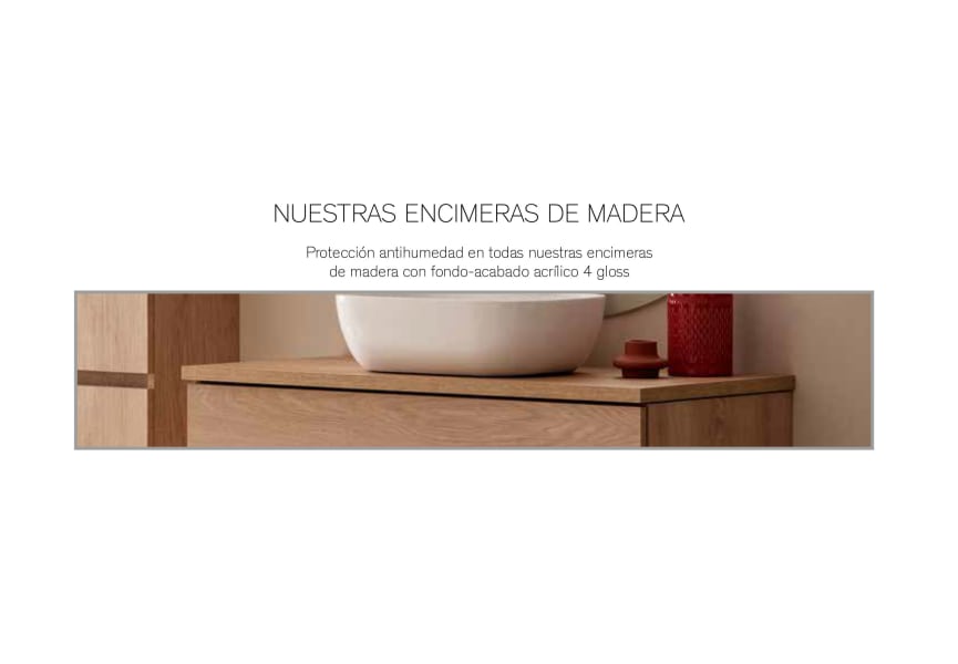 Conjunto mueble de baño con lavabo sobre encimera Deco Lux Sanchis opción 15