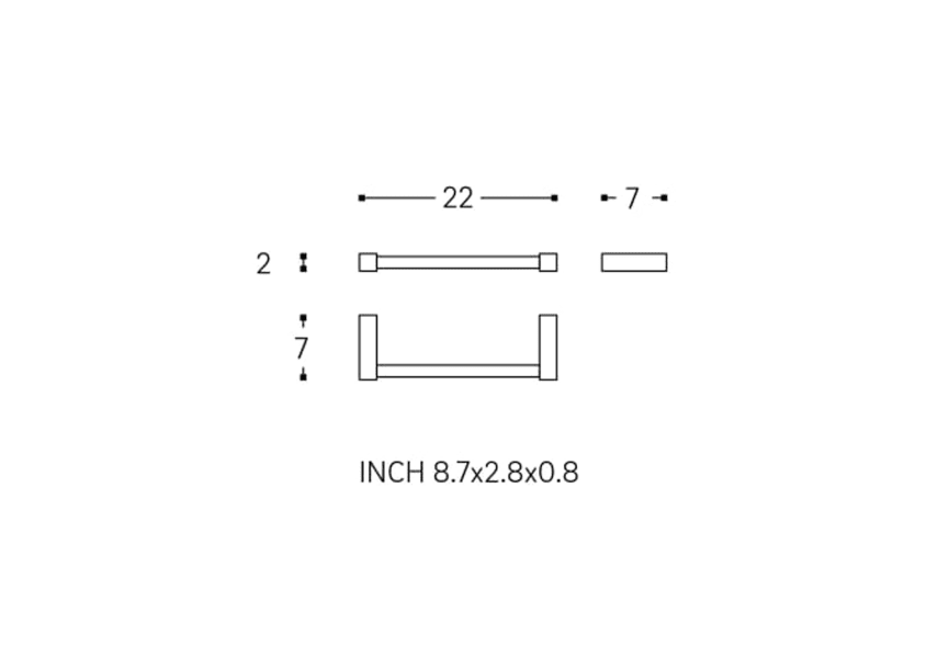 Toallero de baño Metric Cosmic croquis 1
