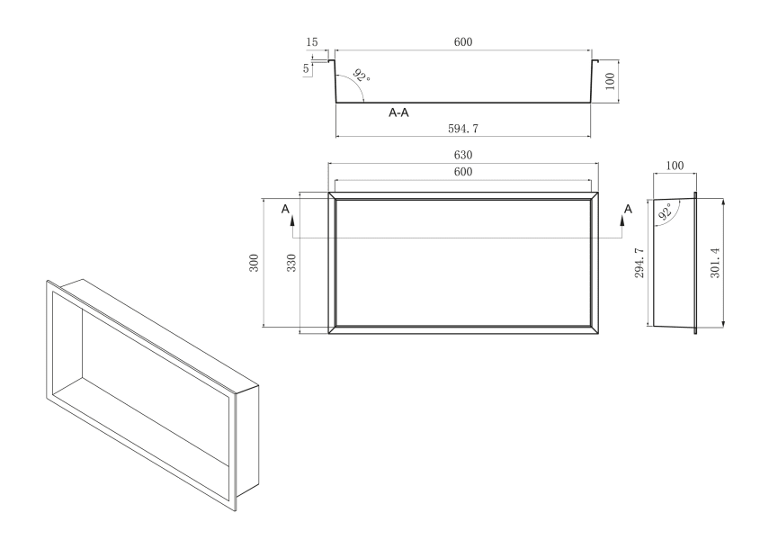 Pacific Medimex Salle de bain Hornacina croquis 7