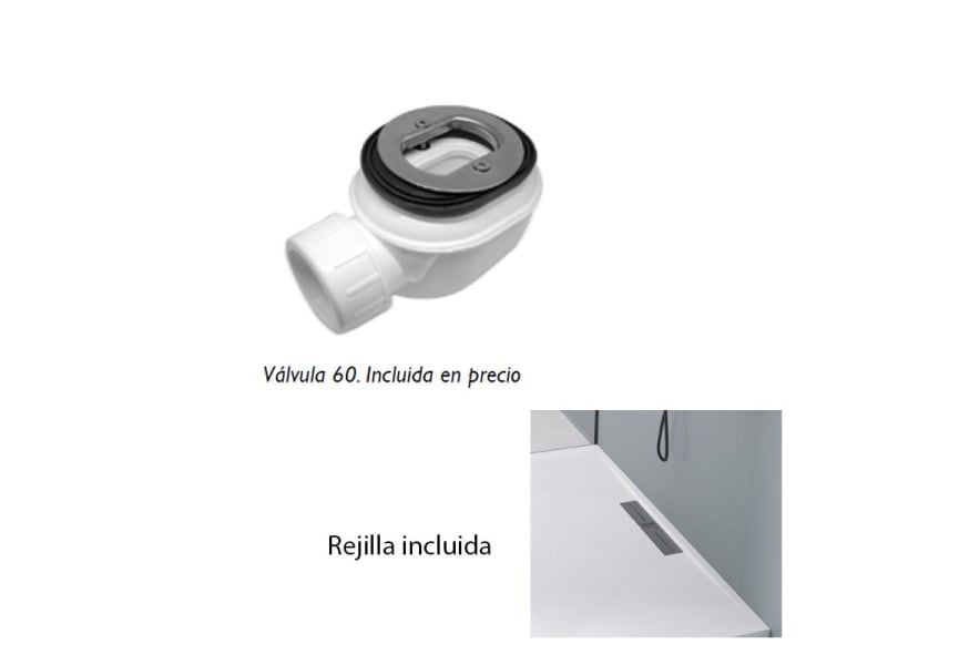 Plato de ducha de resina Design Tiden Bruntec croquis 6