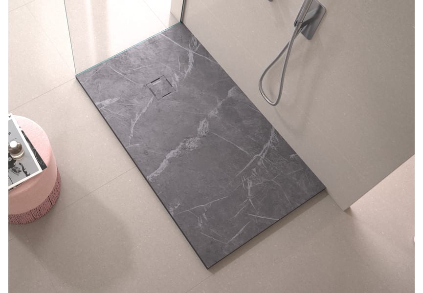 Receveurs de douche en résine décorés Stone 3D Marbre Bruntec option 13