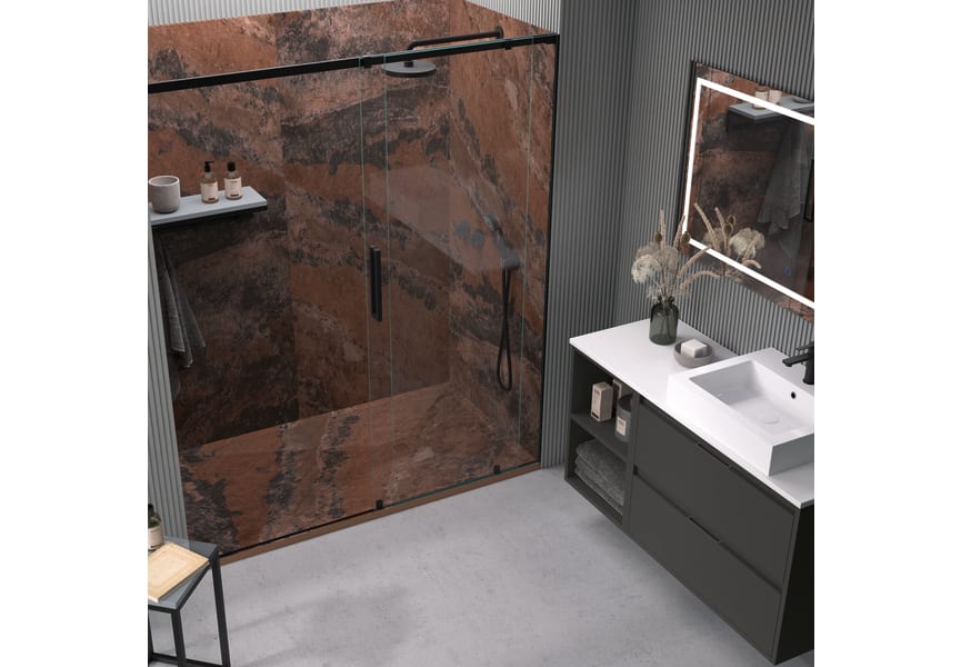 Receveurs de douche en résine décorés Stone 3D Marbre Bruntec principal 3