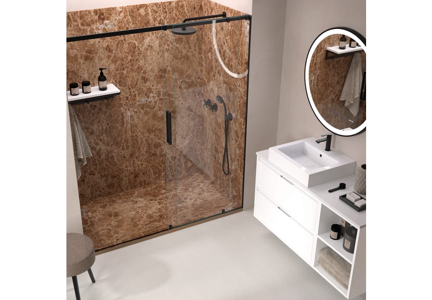 Receveurs de douche en résine décorés Stone 3D Marbre Bruntec principal 7