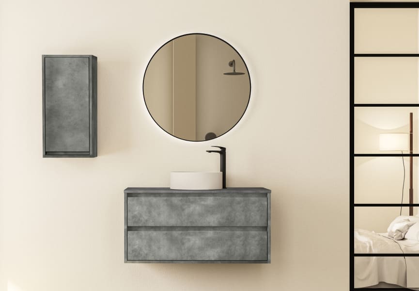 Mueble de baño con encimera de madera Boston Bruntec principal 3