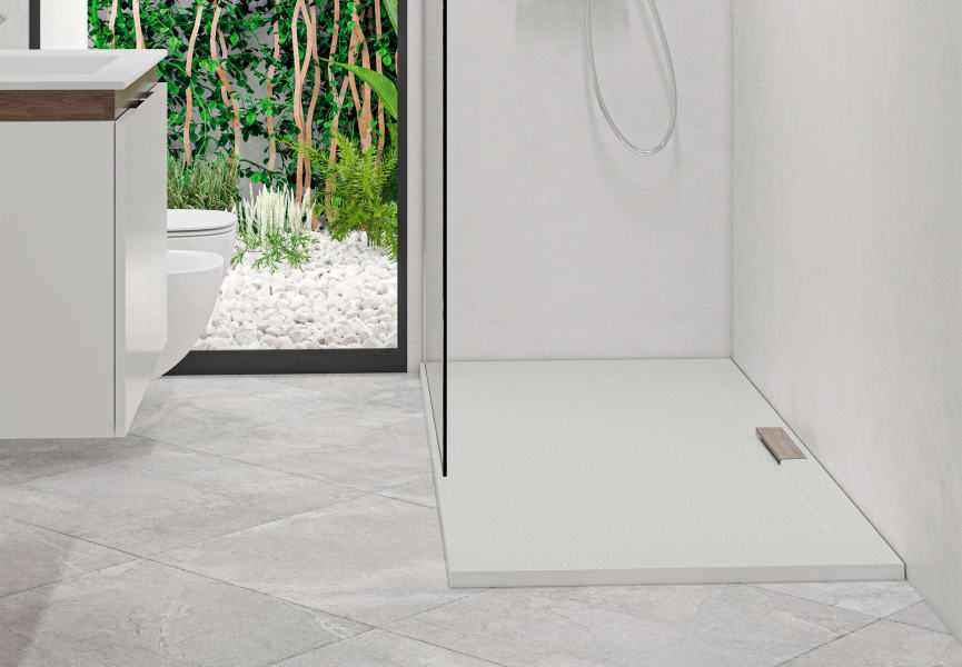 Receveurs de douche en résine Meera Baños 10 environnement 14