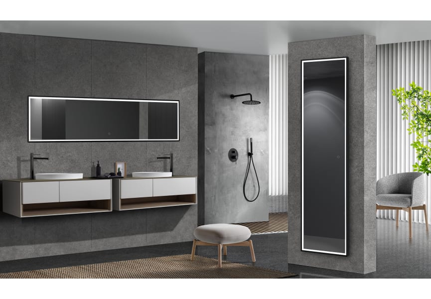 Miroir de salle de bains avec éclairage LED New York Ledimex environnement 6