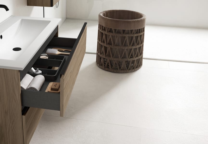 Conjunto mueble de baño con banquillo con lavabo Flat Verso Viso detalle 14