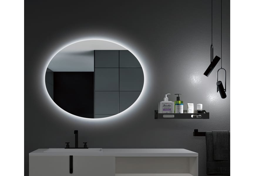 Espejo de baño con luz LED Oval Ledimex principal 2