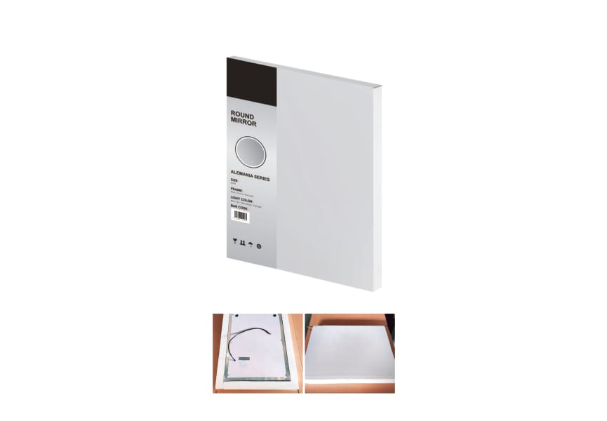 Espejo de baño con luz LED Oval Ledimex croquis 8