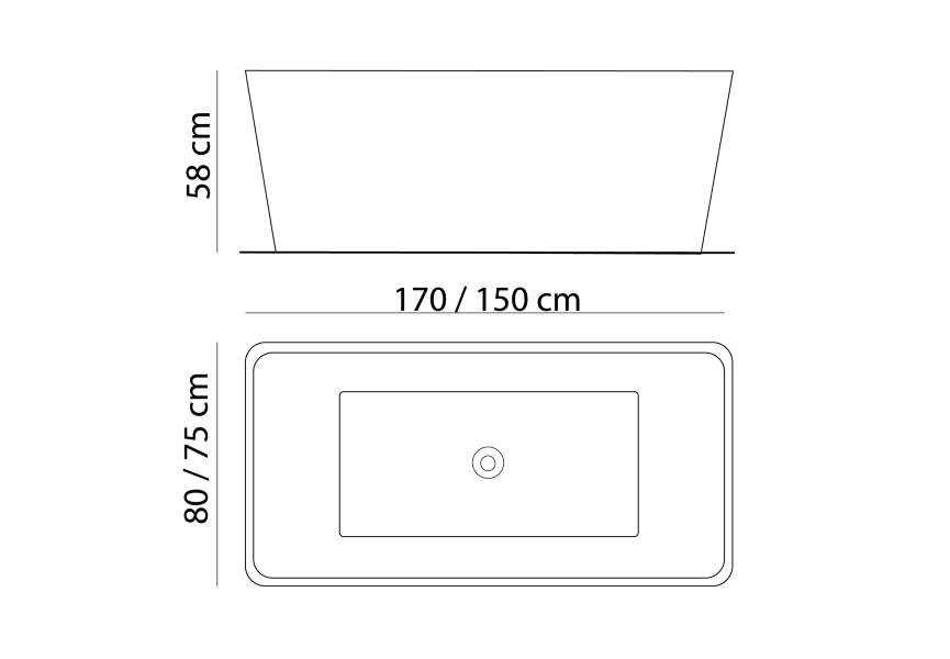 Baignoire autoportante Nor Baños 10 croquis 5