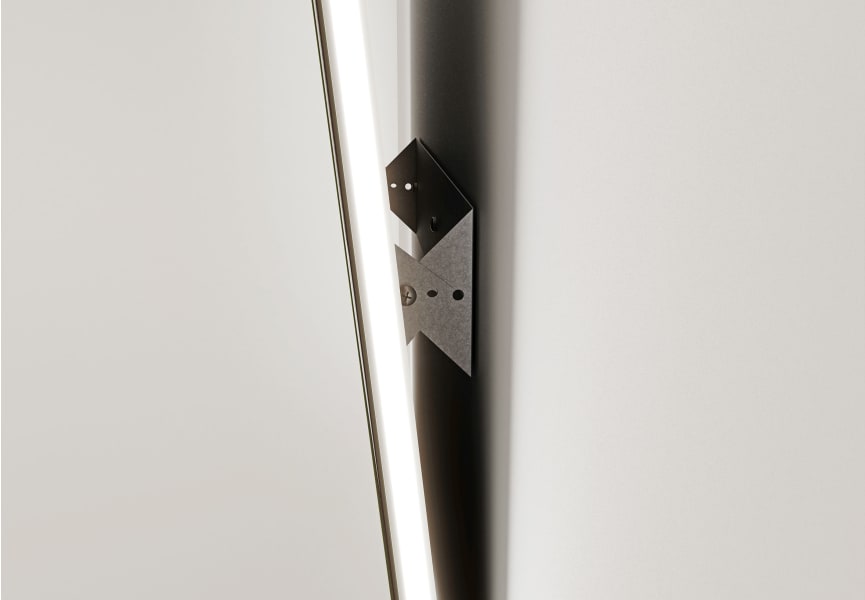 Espejo de baño PMR con luz LED Montel Bruntec detalle 1