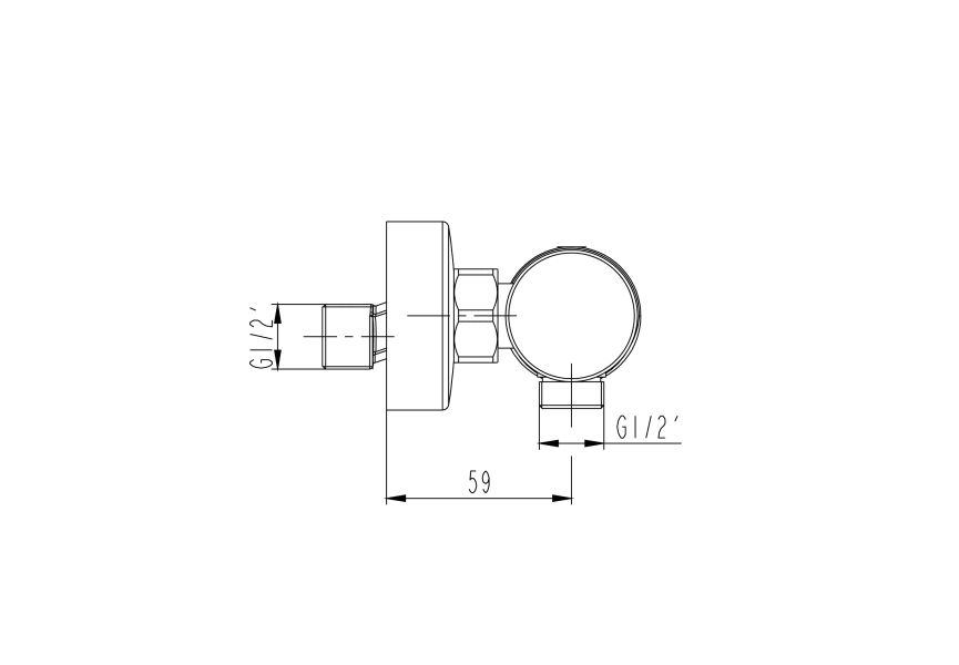 Grifo de ducha Helios de GME croquis 7