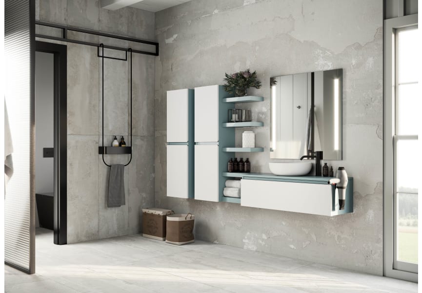 Meuble de salle de bains avec plan de toilette en bois Aqua Campoaras principal 0