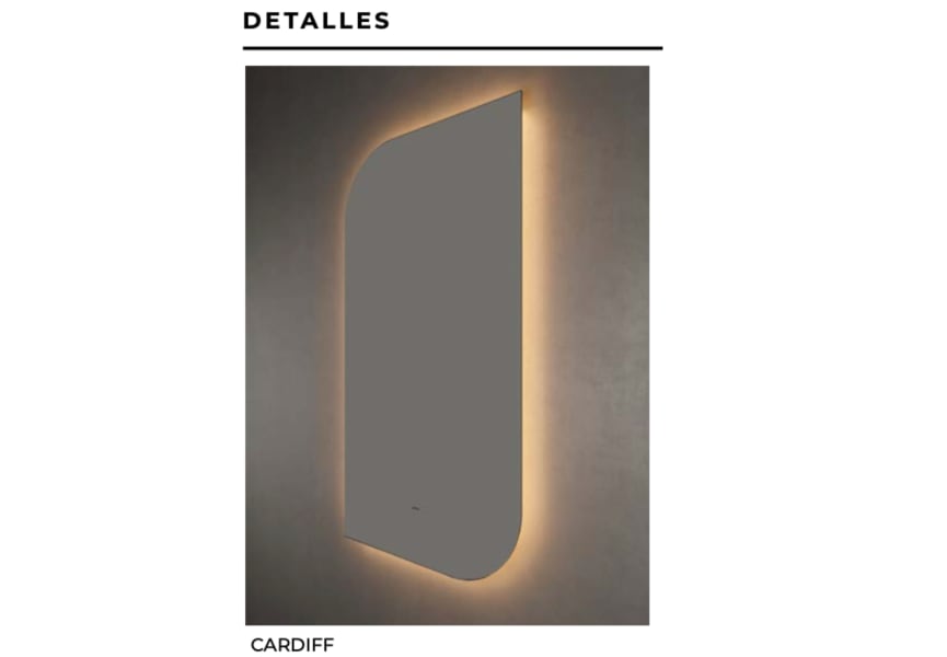 Espejo de baño con luz LED Cardiff Ledimex detalle 3
