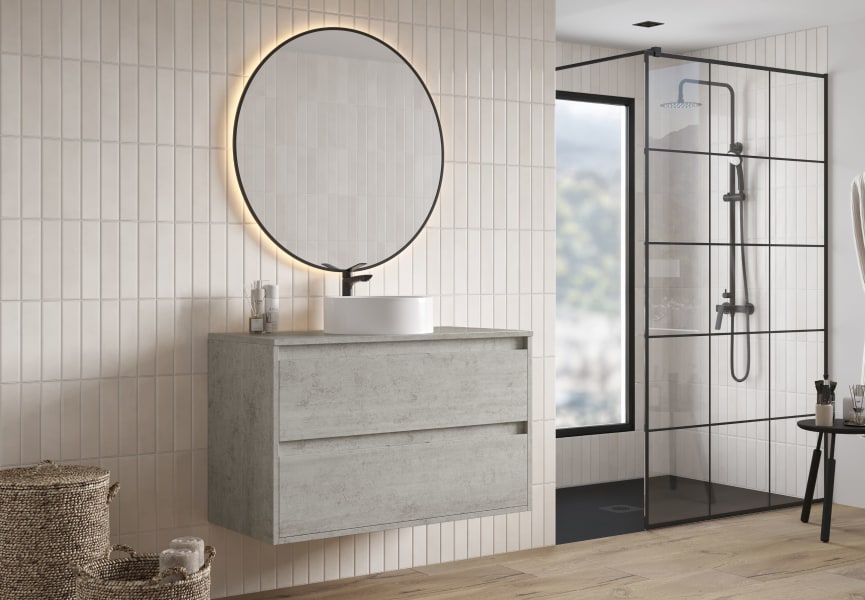 Mueble de baño con encimera melamina Artemisa de Bruntec principal 2