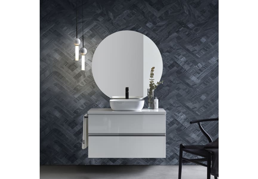 Conjunto mueble de baño con lavabo sobre encimera Hana Sanchis principal 0
